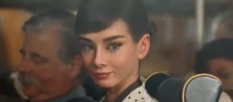 Audrey Hepburn en el anuncio