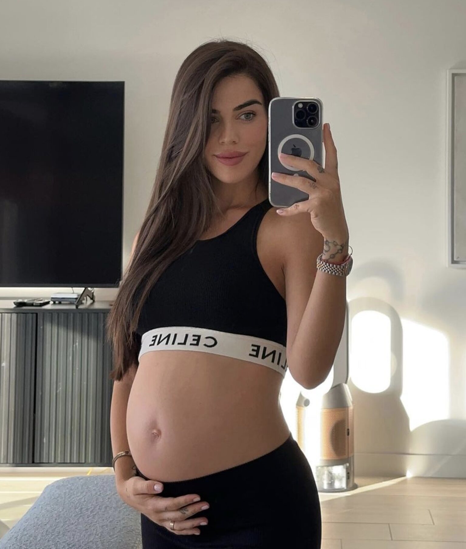 Violeta Mangriñán en su segundo embarazo/ Foto: Instagram