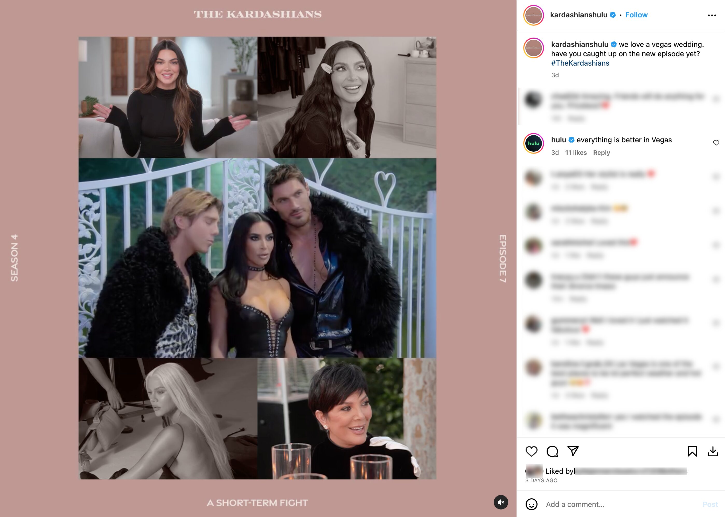 La boda se emitió en 'The Kardashians' un día antes del divorcio | Foto: Instagram