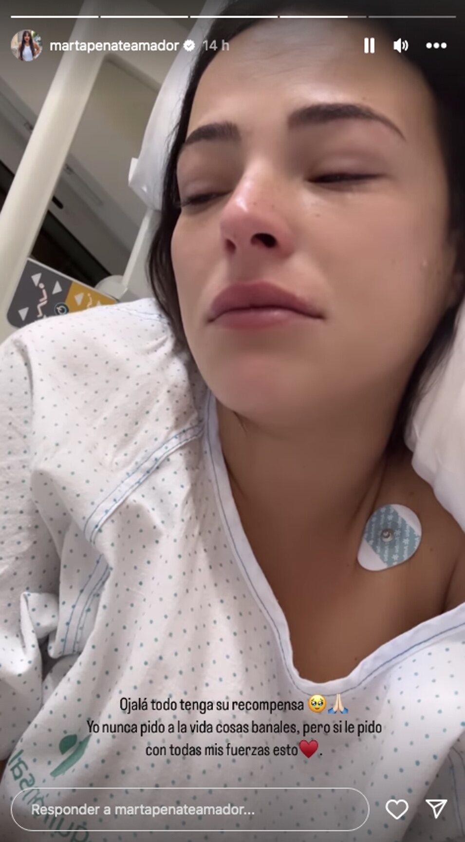 Marta Peñate después de la operación | Instagram