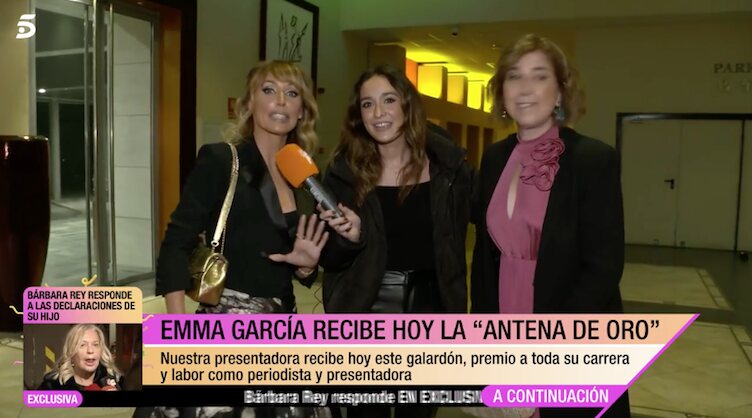 Emma García conecta en directo en 'Fiesta'/ Foto: telecinco.es