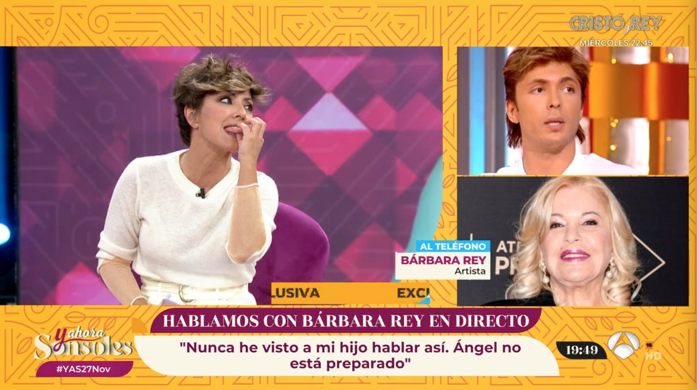 Bárbara Rey ha hablado también en 'Y ahora Sonsoles' | Foto: Antena3.com