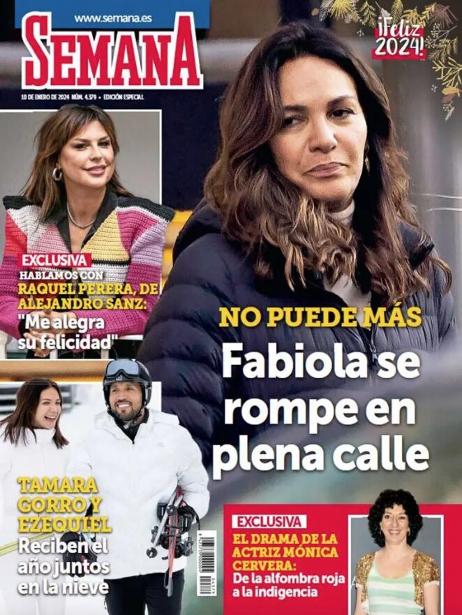 Fabiola Martínez, llorando en la portada de Semana