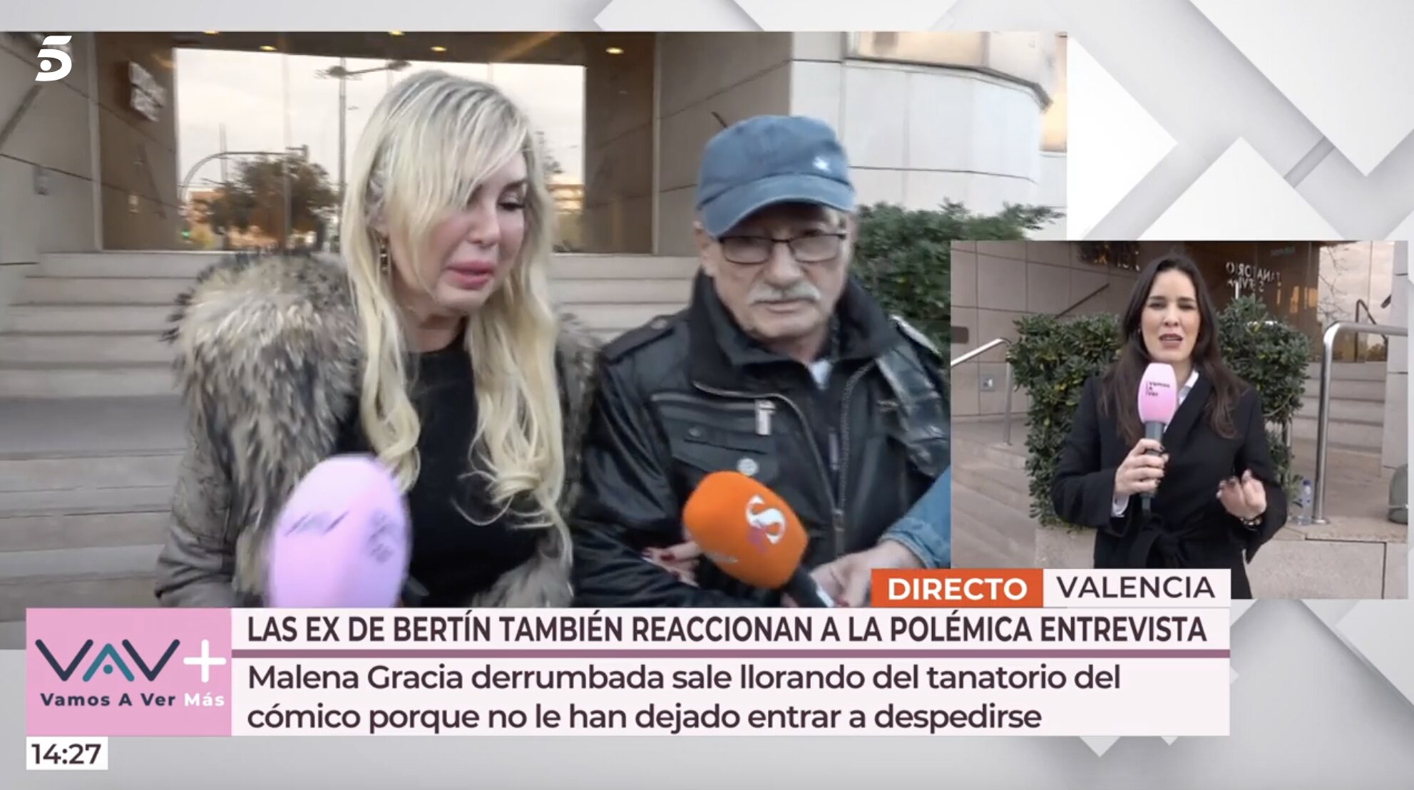 Malena Gracia, tras haber sido expulsada de la capilla ardiente de Arévalo | Foto: Telecinco.es