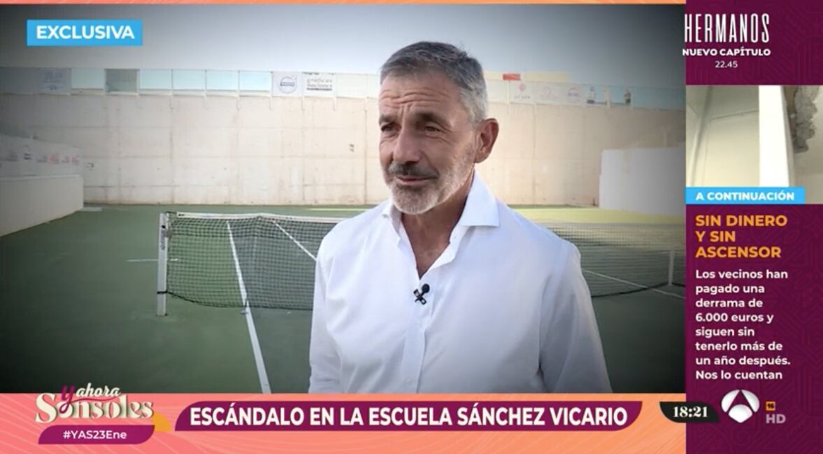 Emilio Sánchez Vicario habla para 'Y ahora Sonsoles'/ Foto: Antena 3