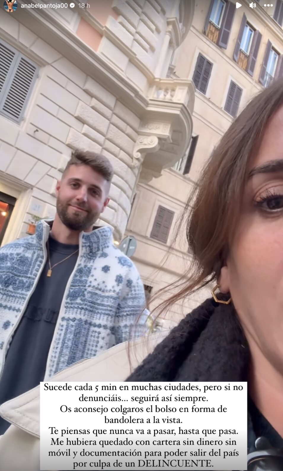 Anabel y su novio en Roma | Instagram