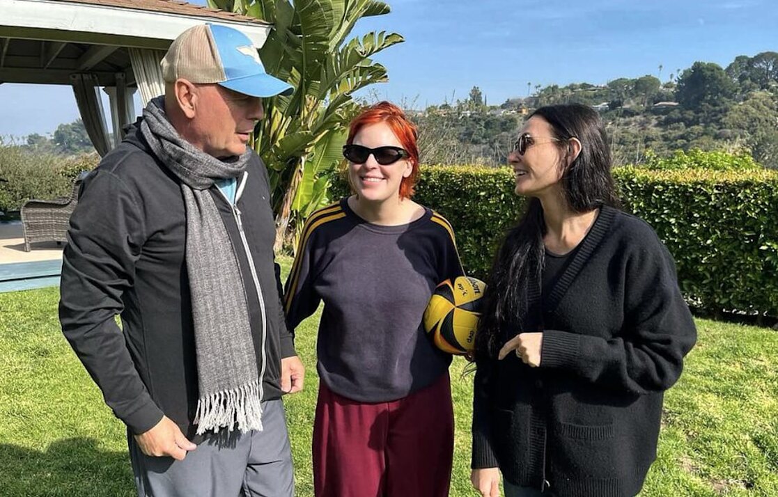 Bruce Willis y Demi Moore con su hija Tallulah/ Foto: Instagram