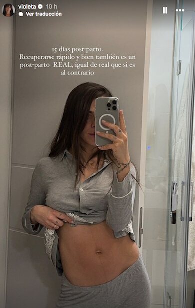 Violeta Mangriñán muestra su cuerpo posparto/ Foto: Instagram