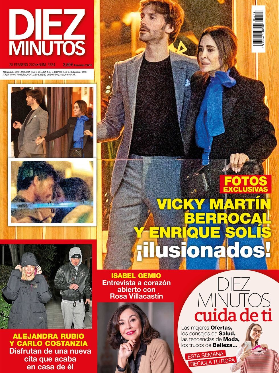 Vicky Martín Berrocal y Enrique Solís en la portada de Diez Minutos