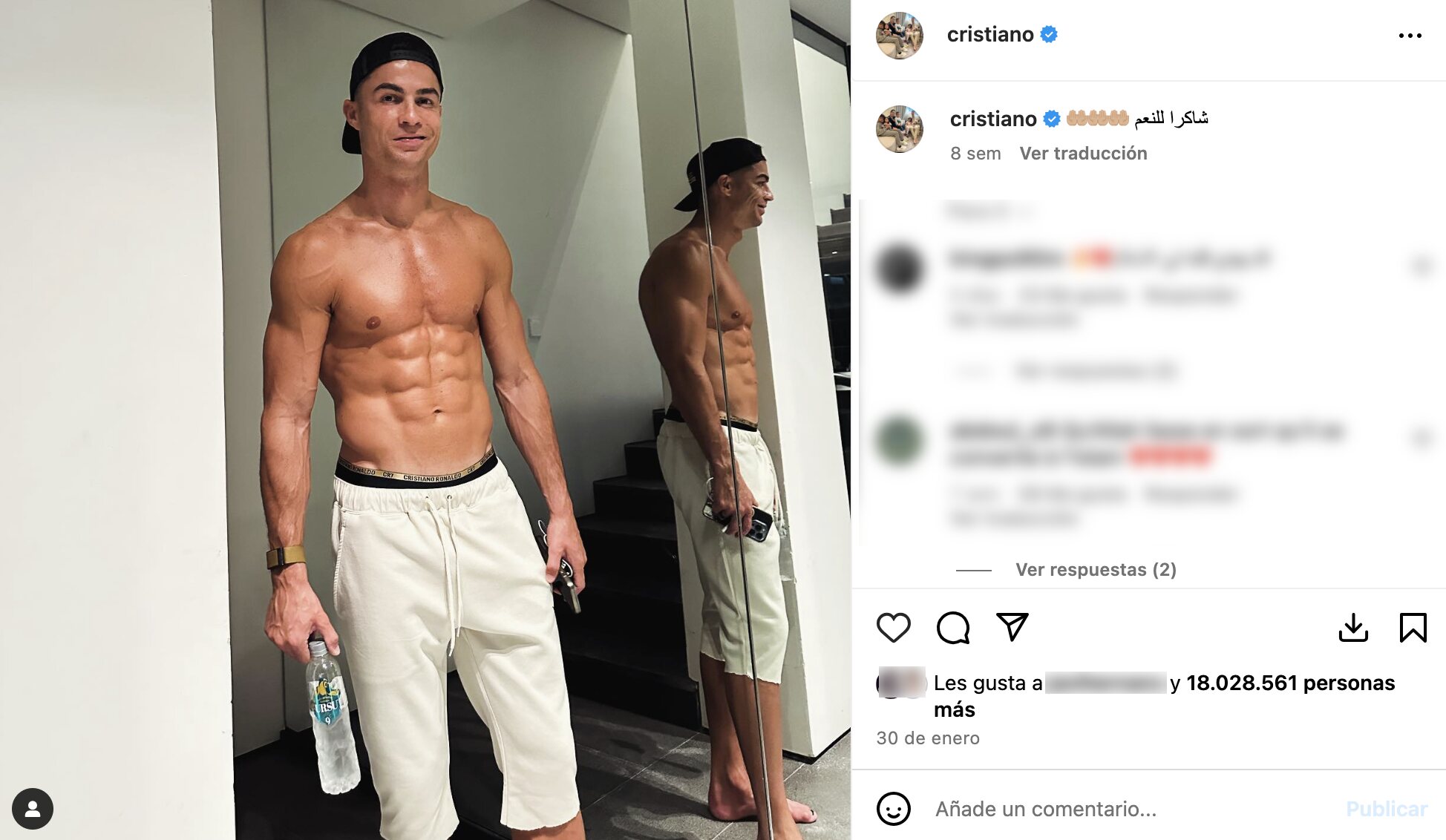 Cristiano Ronaldo cobra más de 3 millones por un post de Instagram | Foto: Instagram