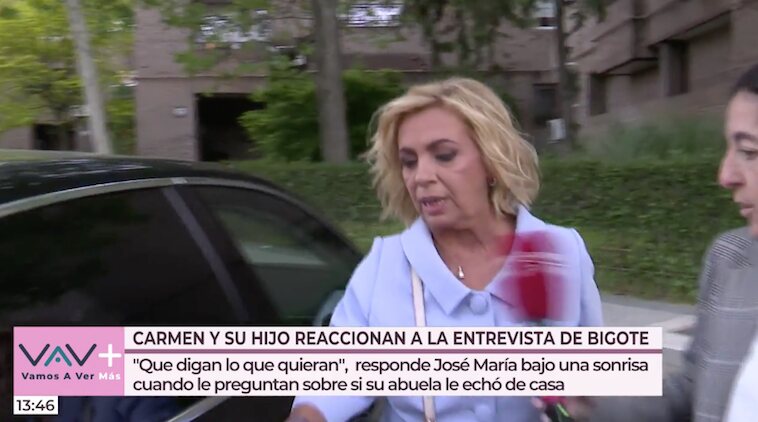 Carmen Borrego reacciona a la entrevista de Bigote Arrocet/ Foto: telecinco.es