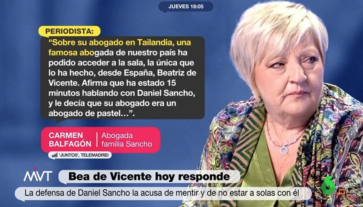 Carmen Balfagón contesta a Beatriz de Vicente tras sus comentario en La Sexta