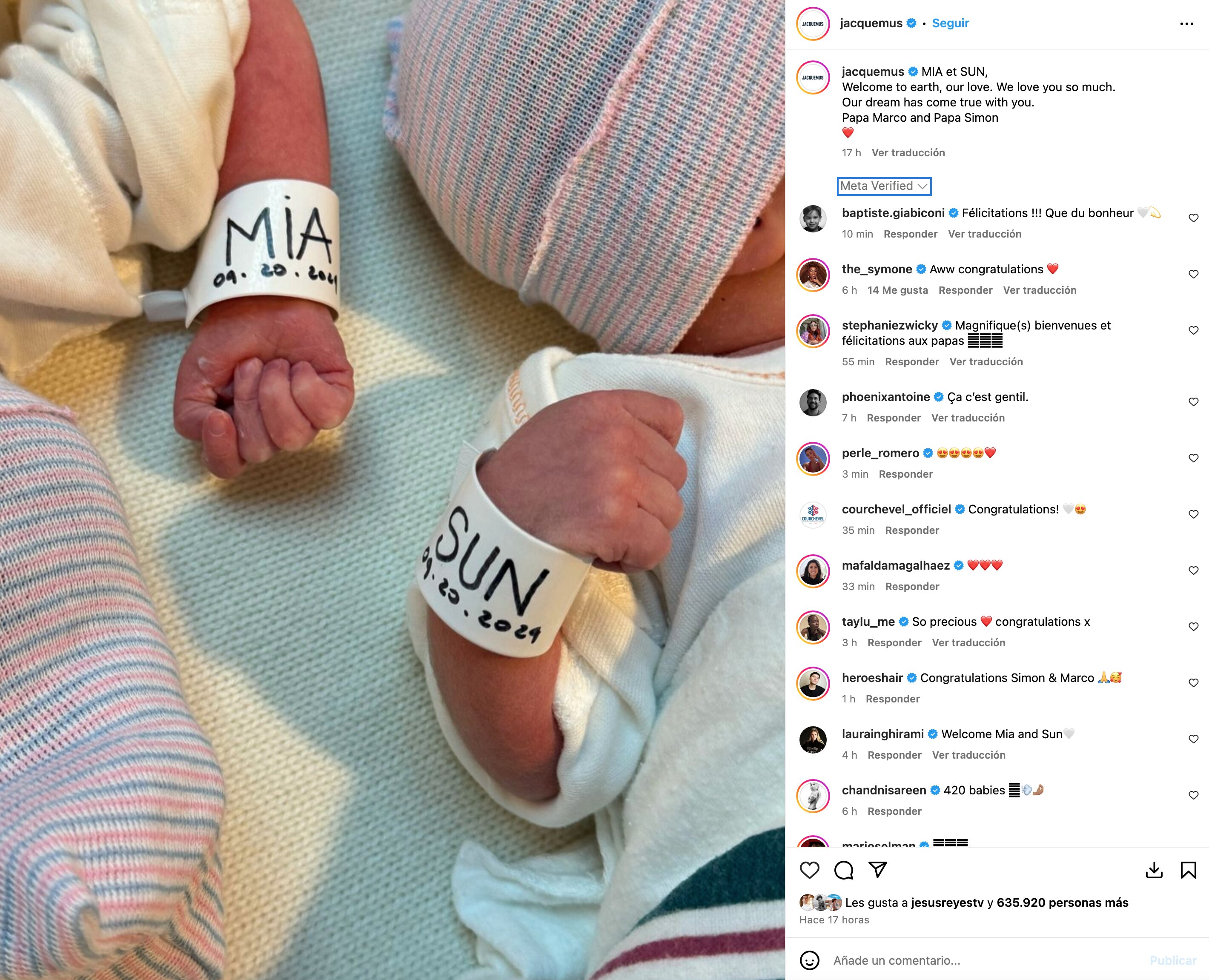 Jacquemus ha sido padre por gestación subrogada de un niño y una niña | Foto: Instagram