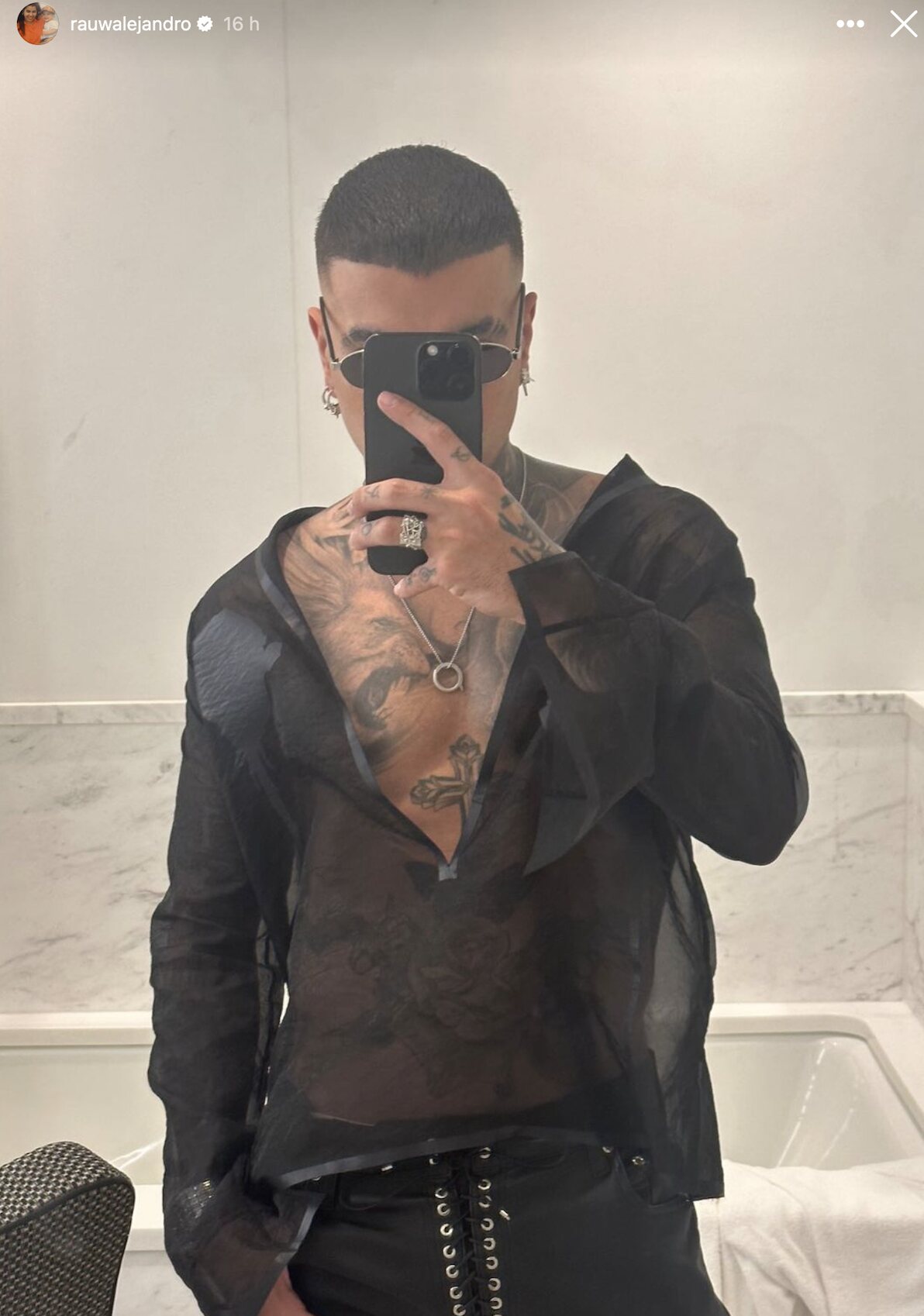 El nuevo tatuaje de Rauw Alejandro/ Foto: Instagram