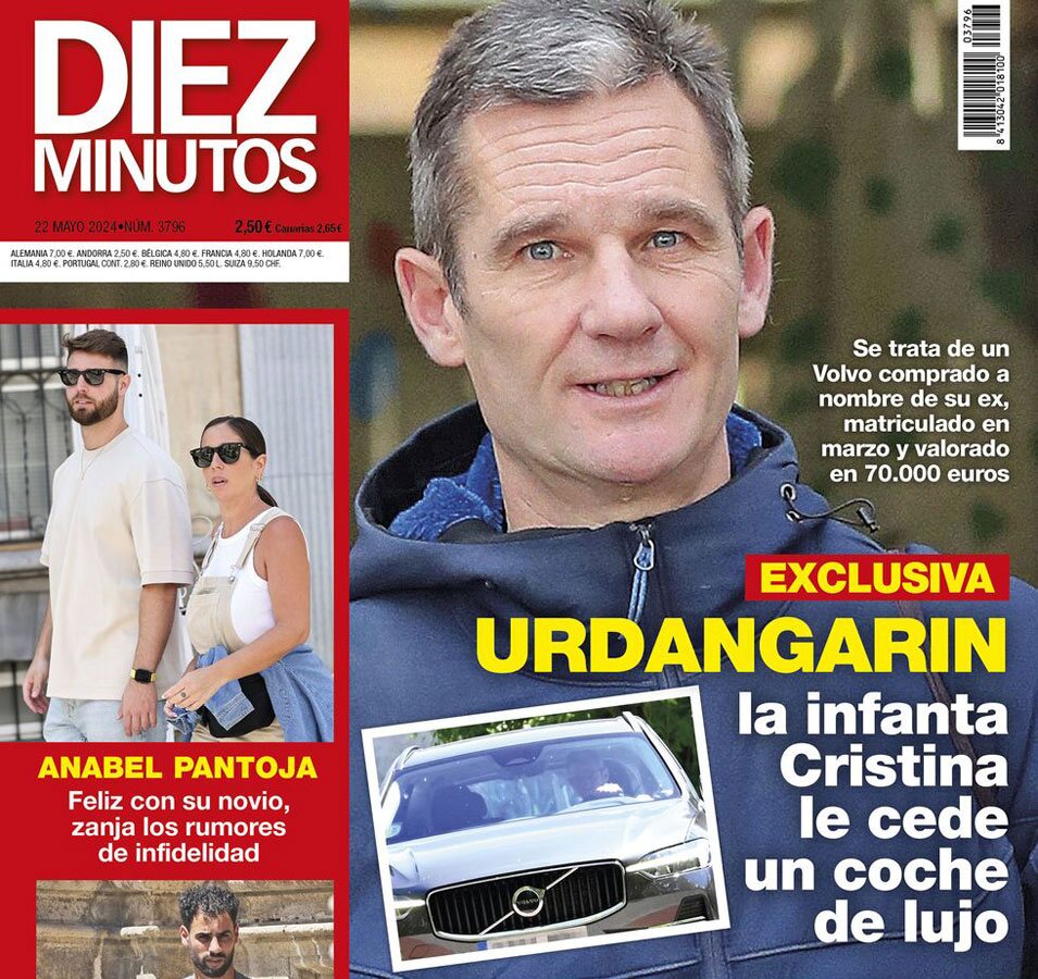 Iñaki Urdangarin con el coche que le cedió la Infanta Cristina en Diez Minutos
