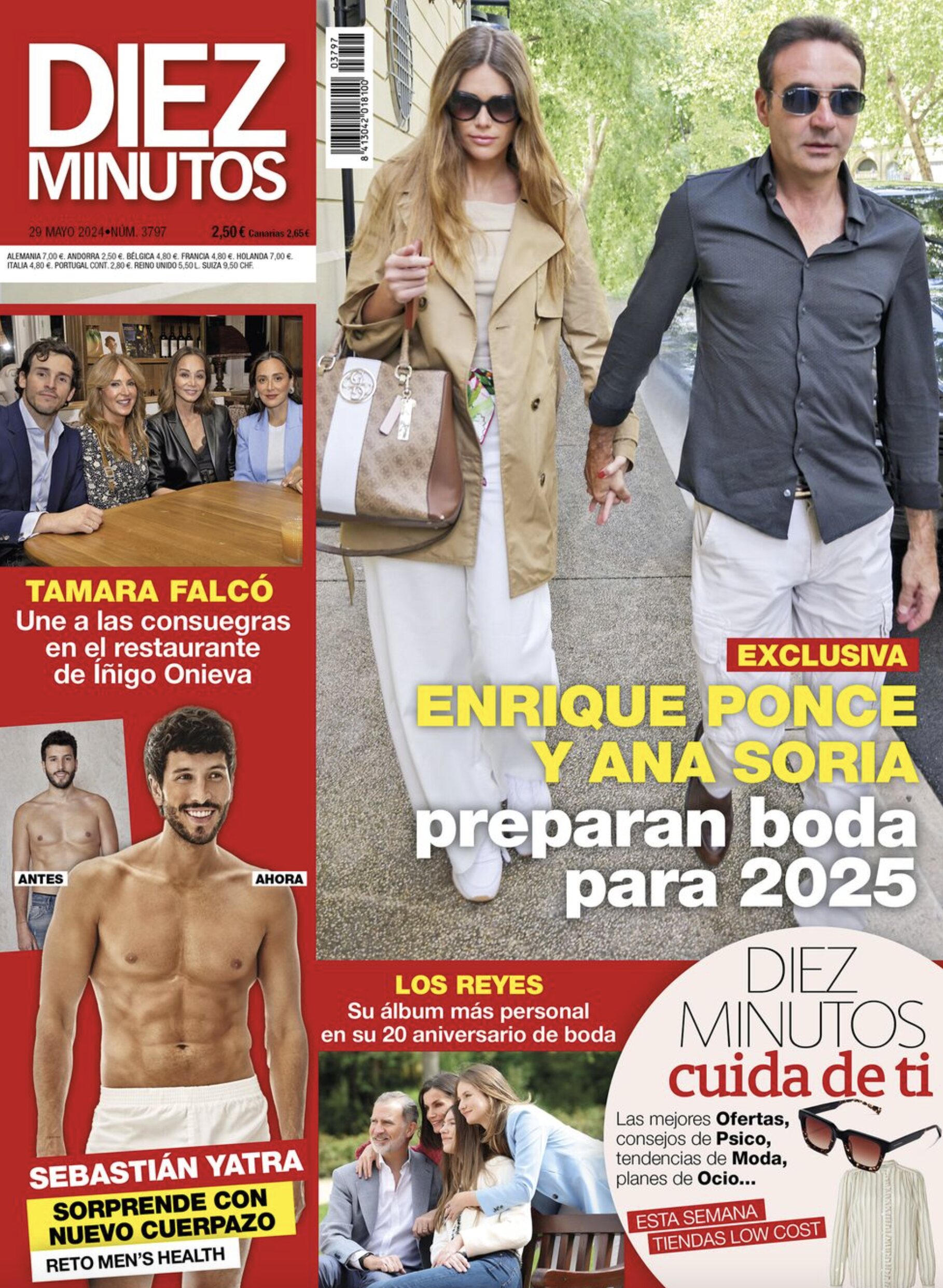 Enrique Ponce y Ana Soria en la portada de Diez Minutos