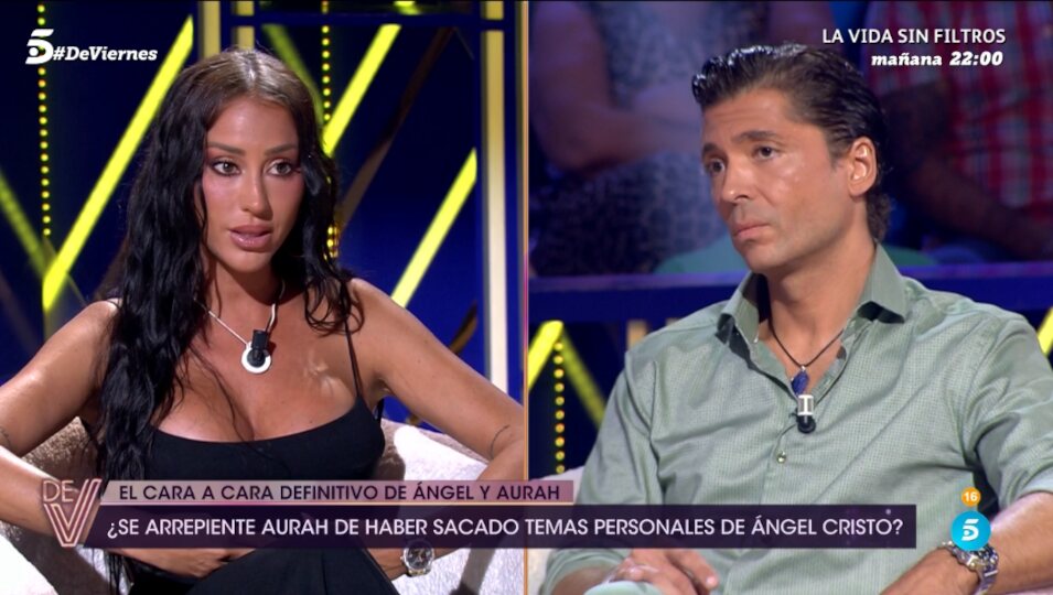 Aurah Ruiz y Ángel Cristo en el cara a cara | Telecinco