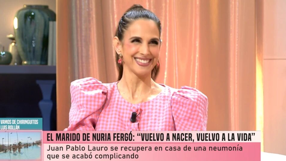 Nuria Fergó intentando hablar de su proyecto / Foto: telecinco.es