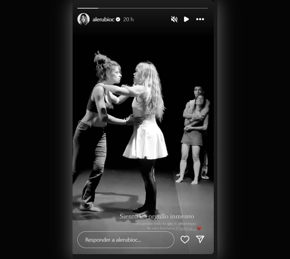 Alejandra Rubio apoyando a una amiga en su pasión por la interpretación | Foto: Instagram