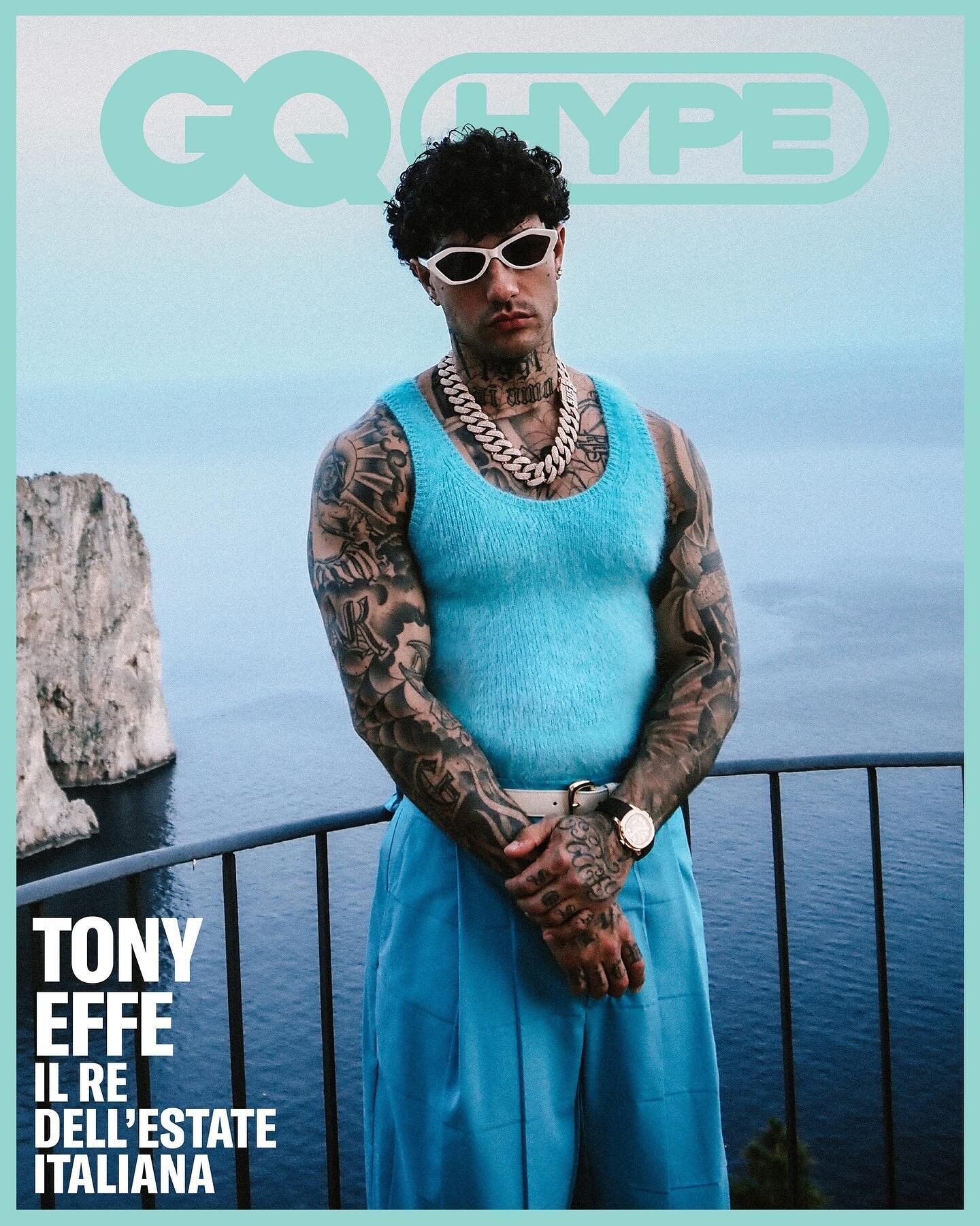 Tony Effe en la portada de la revista GQ Hype | Foto: Instagram