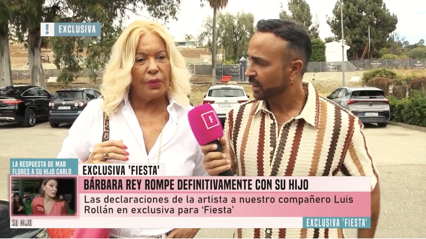 Bárbara Rey habla con 'Fiesta' tras la exclusiva de su hijo Ángel Cristo | Foto: Telecinco.es