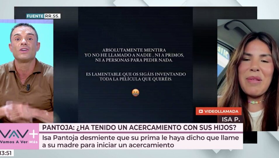 Isa Pantoja habla de la información de Rossi | Foto: telecinco.es