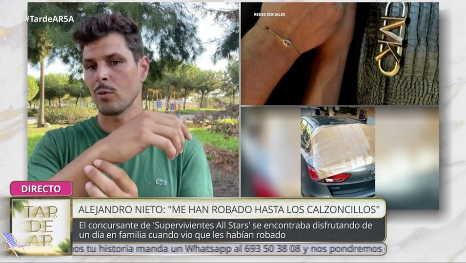 La pulsera que han robado a Alejandro Nieto / Foto: telecinco.es