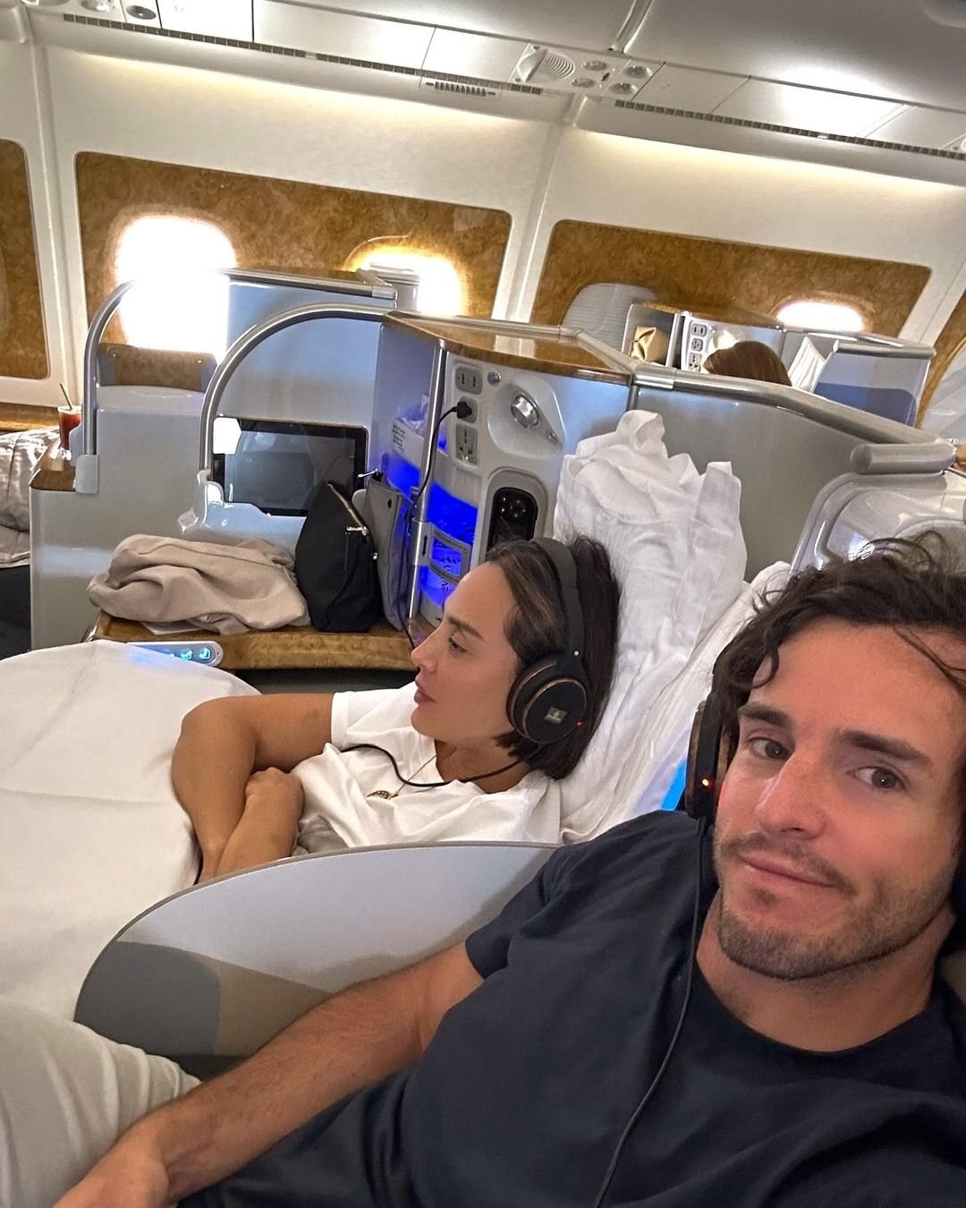 Tamara Falcó e Iñigo Onieva en un vuelo de lujo/ Foto: Instagram