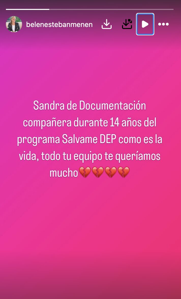 Belén Esteban desvela la identidad de su excompañera fallecida | Foto: Instagram