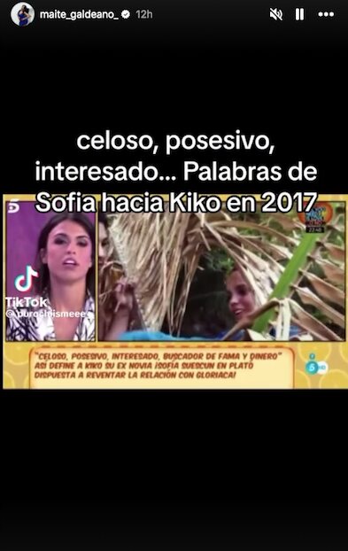 El vídeo que Maite Galdeano ha compartido en sus redes sociales/ Foto. Instagram