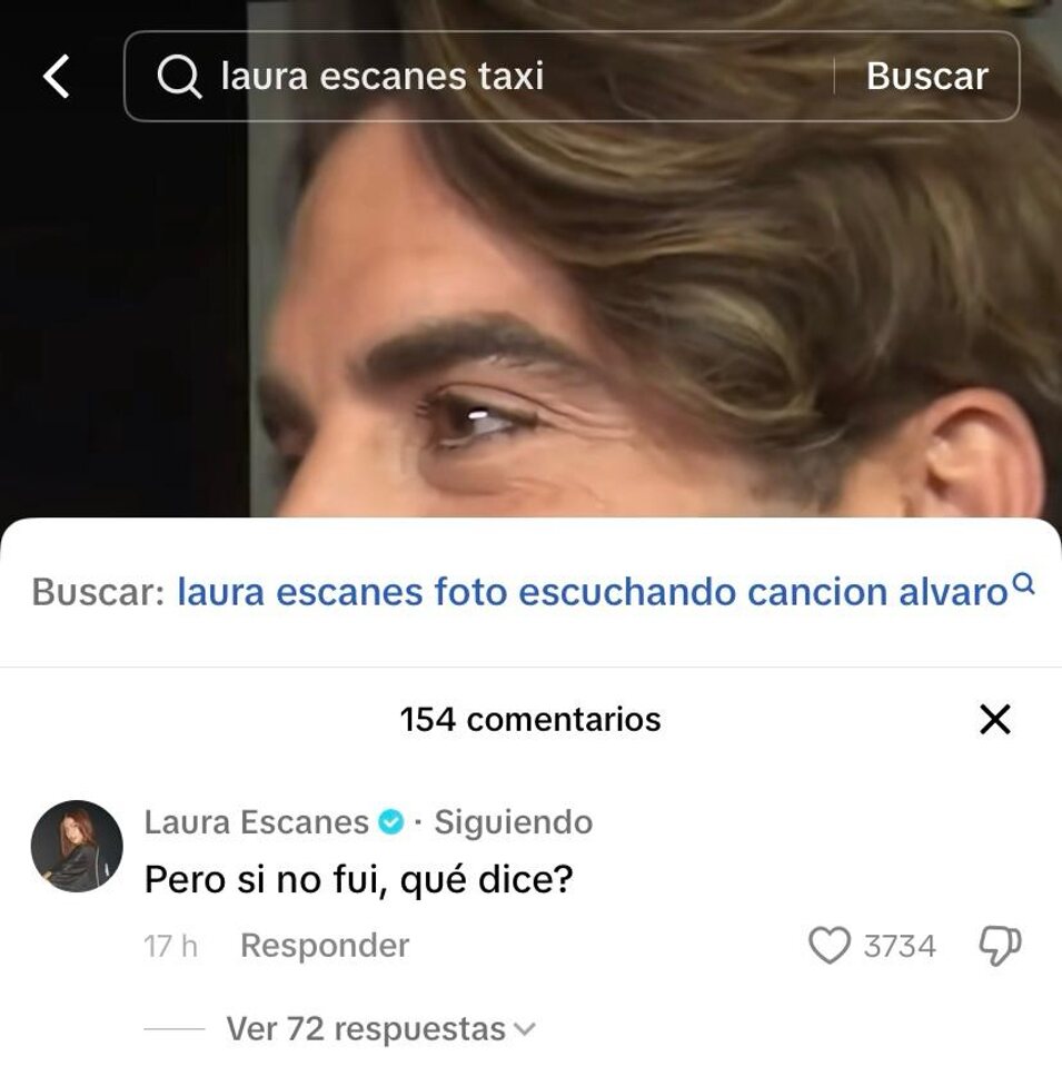 Laura Escanes niega las palabras de Álvaro de Luna | Foto: TikTok