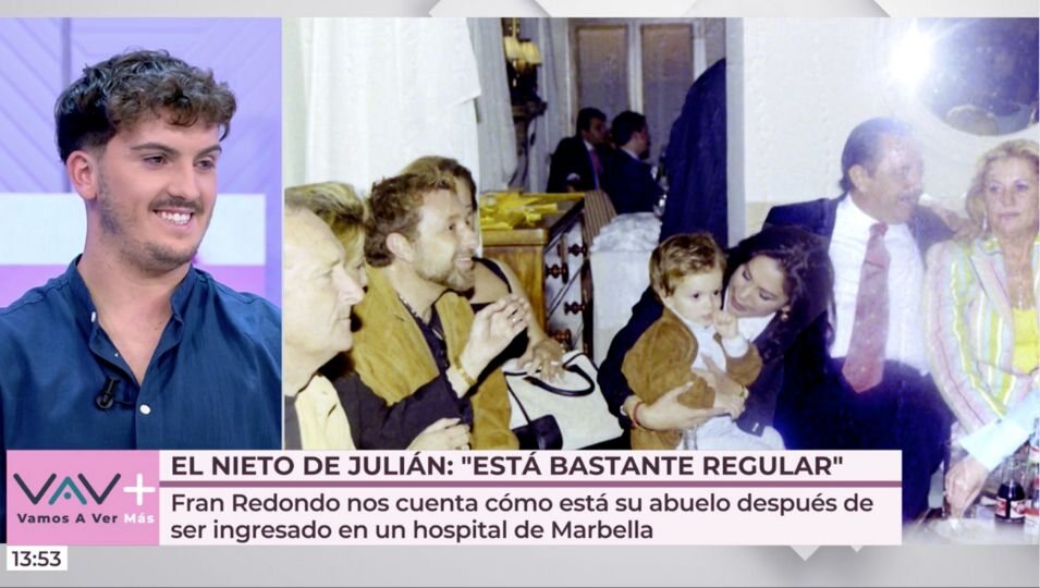 Fran Redondo ve una foto de cuando era pequeño junto a Isabel Pantoja | Foto:Telecinco