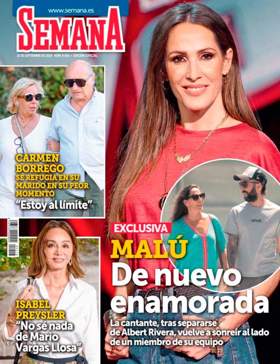 Malú junto a su nuevo novio en la portada de Semana | Foto: Semana