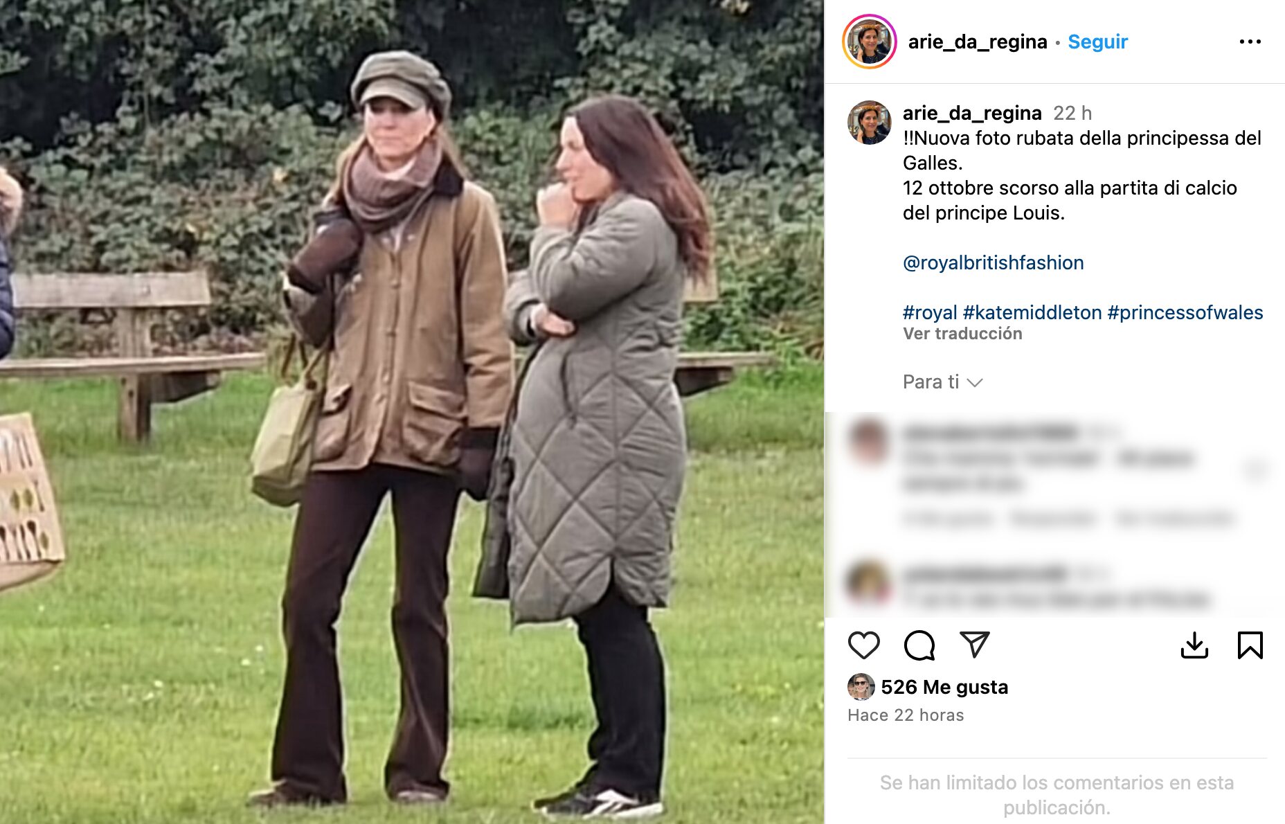 Kate Middleton en el partido de su hijo el Príncipe Louis | Foto: Instagram