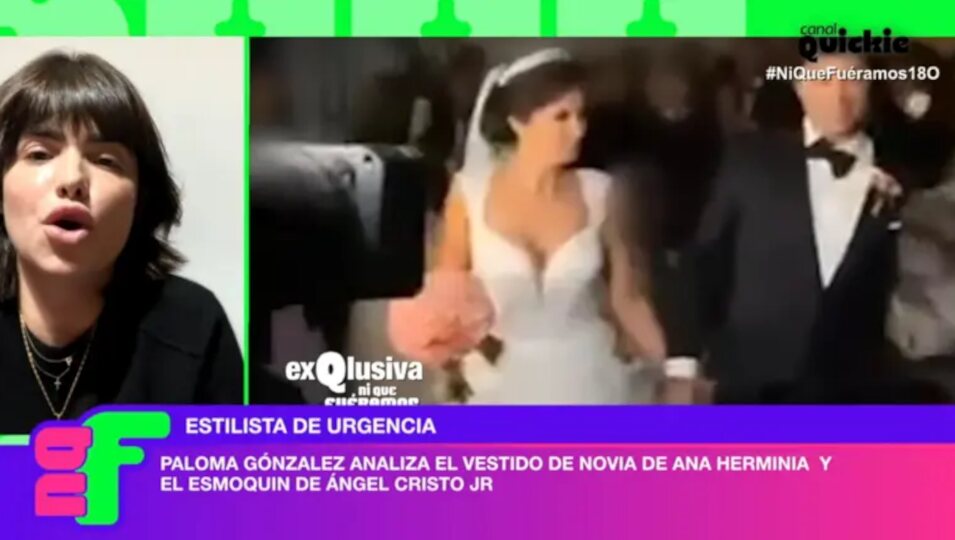 Ángel Cristo y Ana Herminia durante la boda | Ni que fuéramos