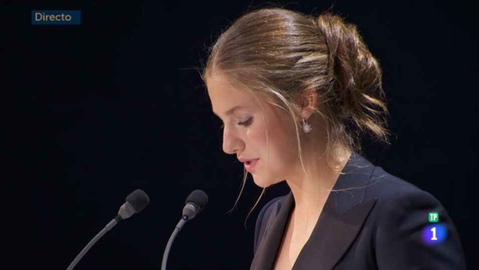 La Princesa Leonor durante su discurso en los Premios Princesa de Asturias 2024 | RTVE