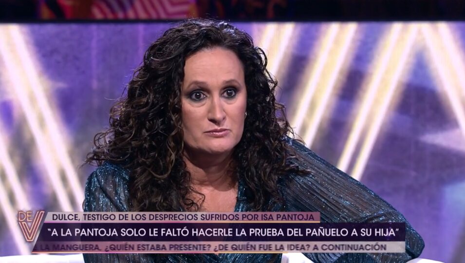 Dulce Delapiedra durante la entrevista | Telecinco