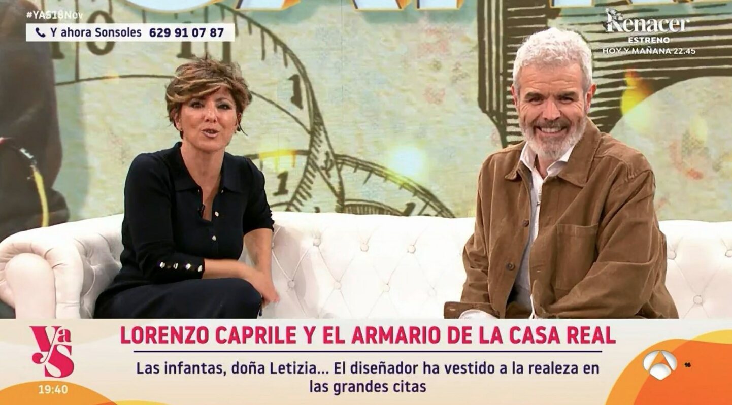 Lorenzo Caprile visita el programa 'Y ahora Sonsoles'/ Foto: Antena 3