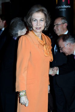 La Reina Sofía a su llegada al concierto