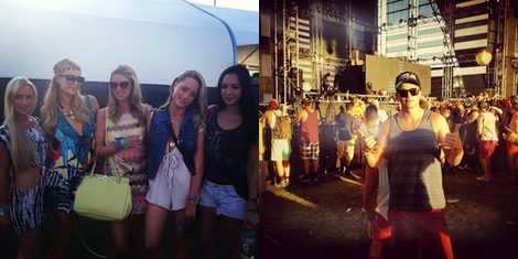 Paris Hilton y River Viiperi muestran sus looks para Coachella 2013