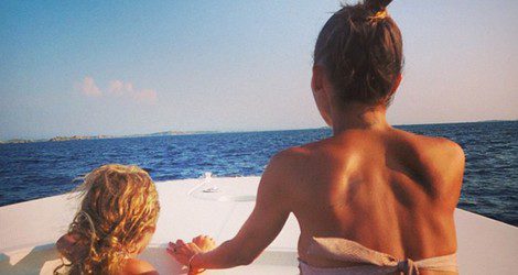 Nicole Richie con su hija Harlow en Portofino