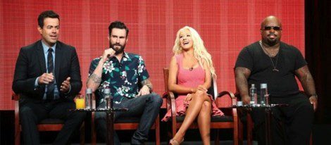 dam Levine, Christina y CeeLo Green presentan la nueva temporada de The Voice 