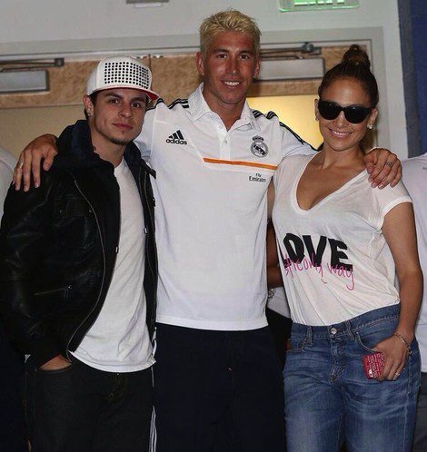 Casper Smart, Sergio Ramos y Jennifer Lopez en Los Angeles