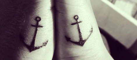 David de María y Lola Escobedo se han tatuado un ancla / Foto: Instagram