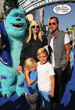 Gwen Stefani con su marido y sus hijos 