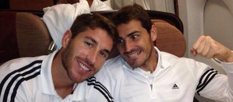 Iker Casillas y Sergio Ramos bromeando / Foto: Twitter