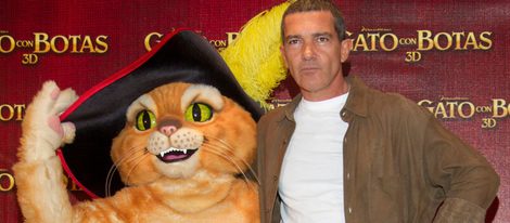 Antonio Banderas con 'El gato con botas' en México