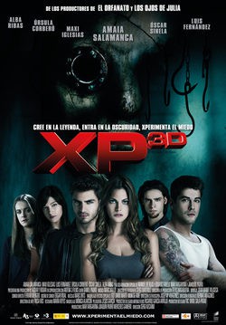 Luis Fernández, Amaia Salamanca, Úrsula Corberó y Maxi Iglesias en el cartel final de 'XP3D'