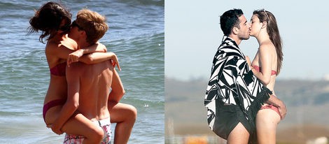 Justin Bieber y Selena Gomez y Miguel Ángel Silvestre y Blanca Suárez se besan en las vacaciones