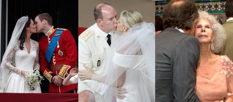 Guillermo de Inglaterra y Kate Middleton; Alberto de Mónaco y Charlene Wittstock; Duquesa de Alba y Alfonso Díez
